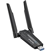 BrosTrend Wi-Fi 6E Adaptador WiFi Linux AXE3000, Adaptador WiFi USB para PC Linux Tri-Banda 6GHz y 5GHz y 2.4GHz, Wi-Fi USB 3