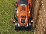 Black+Decker Edge-Max Elektro-Rasenmäher (1200W, 32 cm Schnittbreite, E-Drive Technologie, 35l Grasfangbehälte) EMAX32S, schwarz orange - 5