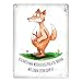 Produktbild Metallschild mit Fuchs mit Zwille Motiv und Spruch: Hätte Lust dich zu treffen - mit einem Stein oder so - ein cooles Metallschild von trendaffe - passende weitere Begriffe dazu: Fuchs Buntstift böse Zwille Steinschleuder Blechschild Schild Dekoration oder Dekoschild.