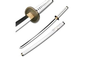 ARUAN Wooden Roronoa Zoro Sword Overall 41 inch Japanese Ninja Katana Samurai Sword Anime Original Texture for ONE PIECE Anime Lovers, Cosplay Props Toys, Wado Ichimonji C