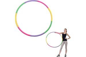 Guegine Hula Hoop Kids,Fitness Hula Hoops,8-Section Hula Hoops,Detachable Hula Hoop,Adjustable Hula Hoop,Hoola Hoops,Suitable for Adults and Children's Exercise/Sports/Swimming/Dance/Gaming/Gift