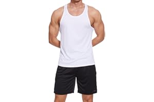 RANE SPORTS Men's Stringer Tank Tops Quick Dry Mesh Sleevele Gym Workout Bodybuilding Fitness Muscle T Shirts