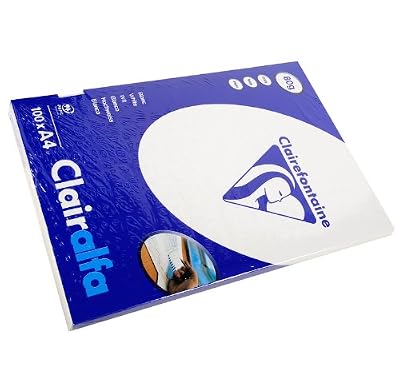 CLAIREFONTAINE Ramette 100 Feuilles Papier 80g A4 210x297 mm Certifié PEFC Blanc