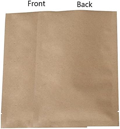 Heat Sealant Bags Flat Pouch Brown Craft Paper / Silver Inside - 8CMx12CM(10 )