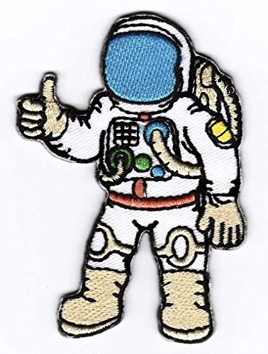 Astronaut Iron on Sew on Embroidered Badge Applique Motif Patch