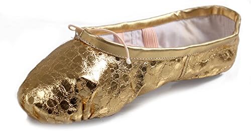 Gymnastic Yoga PU Ballet Dance Shoes Children's &amp; Adult's Sizes,Gold,EU37