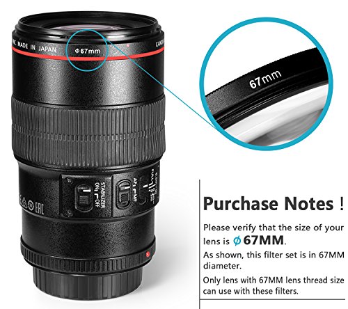 Neewer 67mm Kit de Flitre UV Filtre CPL Filtre ND4 Filtre Pochette de Filter pour Canon Rebel avec EOS 18-135mm EF-S IS STM Zoom Objectifs Nikon 18-105mm f 3 5-5 6 AF-S DX VR ED Zoom Neewer 67mm Kit de Flitre UV Filtre CPL Filtre ND4 Filtre Pochette de Filter pour Canon Rebel avec EOS 18-135mm EF-S IS STM Zoom Objectifs Nikon 18-105mm f 3 5-5 6 AF-S DX VR ED Zoom