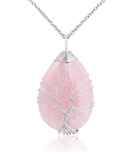 Pendentif Unique Cabochon Blanc Marbré Avec Incrustations Roses Facettées - Argenté Plaqué (2 Pouces, Occasion)