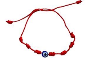 BLUECHOLON Pulsera Nudos Hilo Roja con Bola Palo Santo, Piedras. Pulsera Palo Santo Madera Sagrada