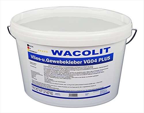 4 kg WACOLIT Vlies- u. Gewebekleber, Fertig-Kleber für Vliestapeten Renoviervlies Malervlies u. Glasfasergewebe