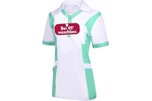 Clinotest Damenkasack Julia - 95 Grad waschbare, kochfeste Kasacks ohne Einlaufen - Kasack aus 65% Polyester, 35% Baumwolle - Pflege Berufsbekleidung für Krankenschwester, Altenpflege, Kosmetik uvm.