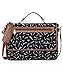 Funk For Hire Printed Flap Closure Cotton Canvas and Faux Leather Black Laptop sling Bag fit up to 16" Laptop RS.1700.00