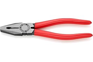 Knipex Alicate universal negro atramentado, recubiertos de plástico 200 mm (cartulina autoservicio/blíster) 03 01 200 SB