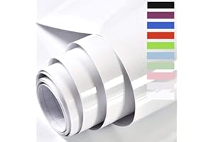 Hode Pellicola Adesiva per Mobili Bianco Glitter 60x500cm Armadietti Piani di lavoro Carta Adesiva per Mobili Rotolo