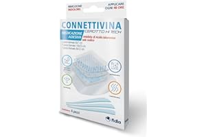 Fidia Farmaceutici Connettivina Cerotto Hi Tech - Mix di Formati, per Escoriazioni, Piccoli Tagli e Scottature, Imbevuto con Acido Ialuronico Sale Sodico