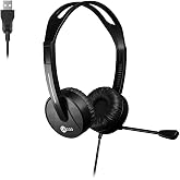 Lecoo HT106 USB Kablolu Mikrofonlu Kulak &Uuml;st&uuml; Kulaklık - PC, Laptop, Tablet, Telefon Uyumlu, Ergonomik Kulak Yastıkları, İş, 