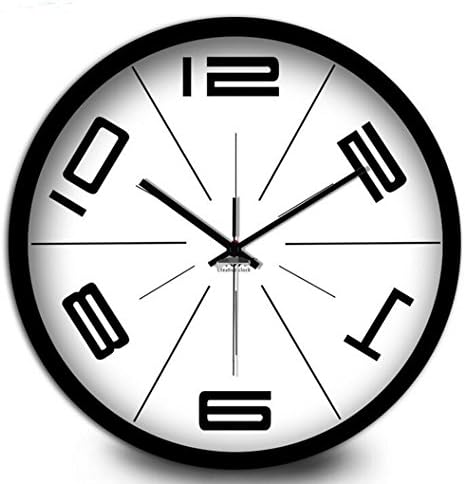 Sucastle Simple wall clock, digital wall clock, modern wall clock, bedroom wall clock, living room wall Clock 12 inches