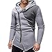 Produktbild Pullover Herren Langarm, Holeider Hoodie Herren Winter Sweatshirts Spleißen Schräge Reißverschluss Lässig Kapuzenpullover Männer Kapuzenpulli Mantel Jacke,