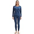 PISIQI Thermal Underwear Women Ultra-Soft Long Johns Set Base Layer Skiing Winter Warm Top & Bottom