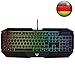Produktbild Gaming Tastatur, PICTEK 26 Key Anti-Ghosting-Tastatur mit verstellbarer Rainbow LED-Hintergrundbeleuchtung, ergonomische Handballenauflage, wasserdichte Computer-Tastatur für Gamer-Typisten