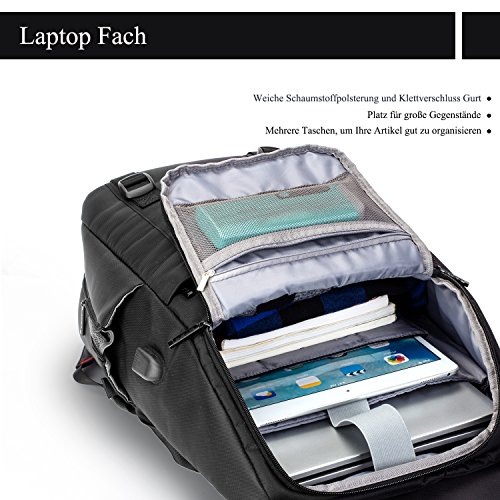 DTBG l  ssiger Rucksack leichtgewichts Daypack mit Utensilientaschen   17 3 Zoll Laptop Rucksack Computer Tasche mit USB Anschluss   unisex Outdoor Wa
