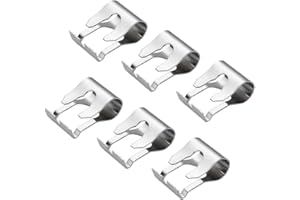 N\A 6 piezas de clip de acoplamiento de limpiaparabrisas, clips de acoplamiento de limpiaparabrisas de metal para coche, varillas de acoplamiento de brazos, kit de clip de reparación de eslabones