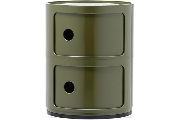 Kartell Componibili, 2 element, grön, rund bas