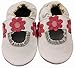 MiniFeet Soft Leather Baby Shoes, White Sandal 6-12 Months