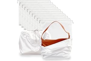 NBEADS 12 Pcs Housse de Protection pour Sac de Rangement en Tissu de Soie, avec Sac à Cordon, pour Sac à Main Sac à Main en Cuir Sac à Chaussures, 40x51cm