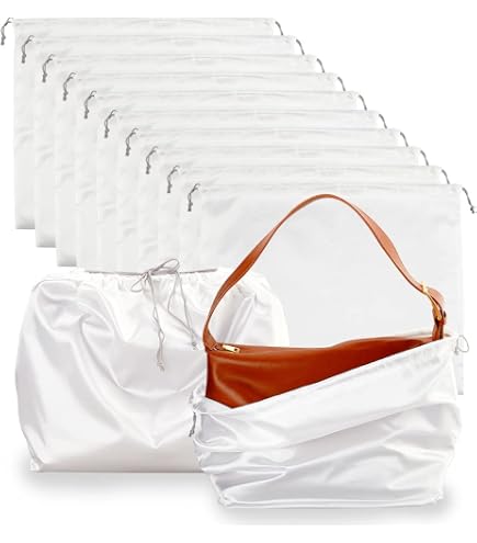 10 Sacs à Chaussures De Voyage Transparents - Housses Anti-poussière Imperméables Avec Cordon - 29,5x40 Cm