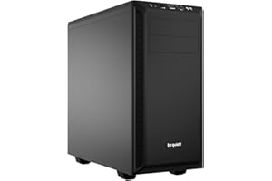 be quiet! Boîtier PC Pure Base 600 Black, 2 Ventilateurs Pure Wings 2, radiateurs jusqu'à 360 mm, Commande de Ventilateur à 3 Niveaux