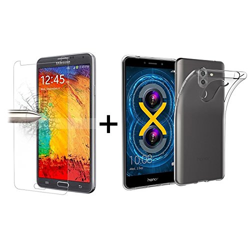 TBOC Pack Funda de Gel TPU Transparente Protector Pantalla Vidrio Templado para Huawei Honor 6X 5 5 Pulgadas Funda de Silicona Ultrafina y Flexible Protector de pantalla Resistente a Golpes Ca das y Ara azos reviews TBOC Pack Funda de Gel TPU Transparente Protector Pantalla Vidrio Templado para Huawei Honor 6X 5 5 Pulgadas Funda de Silicona Ultrafina y Flexible Protector de pantalla Resistente a Golpes Ca das y Ara azos