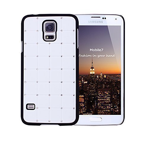 Exclusive Style Samsung Glaxay S4 Mini LUXURY CRYSTAL Cross Diamond White Case Bling Hard Cover with Black Frame For Samsung Glaxay S4 Mini by G4GADGET®
