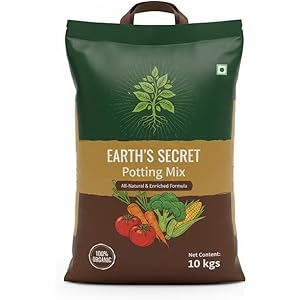 Amazon Brand - 10 Kg Enriched Organic Earth Magic Potting Soil for All Indoor & Outdoor Plants | Premium Ready-to-Use Mix with Fertilizer & Microbes for Superior Growth, Seed Starting & High Moisture.