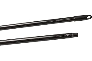 La Briantina Mango profesional para escobas, de metal plastificado de alto espesor, longitud 130 cm, color negro