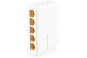 MokerLink Extender Gigabit PoE a 5 porte, IEEE 802.3 af/at/bt 90 W PoE, 10/100/1000 Mbps, 1 PoE in 4 PoE Out, parete & Din Rail Mount POE Passthrough Switch