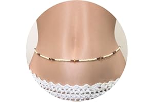 Sttiafay Beaded Waist Chain Bohemian Stretch Belly Body Belt Sexy Bikini Harness Elastic Body Chain Jewelry for Women