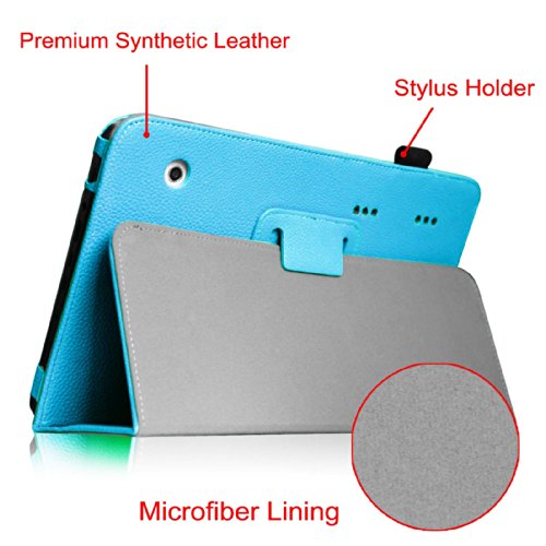 Fintie Folio Hülle Case Schutzhülle Tasche für 10.1″ Android Tablet-PC Inklusive. iRULU eXpro X1s (10,1 Zoll), iRULU eXpro X1Plus, iRULU eXpro 1Plus, Alldaymall Tablet 10 Zoll A10, Arespark 10.1 Zoll, JYJ 10″ Zoll, AcePad SuperPad XT2 10″ Zoll, Tabexpress (10 Zoll), Polatab Elite Q10.1″, iStyle 2014 New 10.1″ Zoll, COMAG Android WIFI WTDR1018 (10,1 Zoll), NINETEC Platinum 10″ Zoll neues Model 2014 – Blau - 6