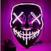 Produktbild Yilyln LED Maske Purge Maske mit 3 Blitzmodi für Cosplay Party Halloween Fasching Karneval Kostüm Dekoration (Rosa)