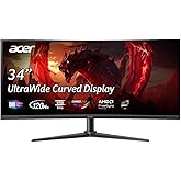 Acer Nitro ED340CUR J0 34 Inch UWQHD Curved Gaming Monitor | 3440x1440 VA Panel | 120Hz (DP) | 1ms VRB | AMD FreeSync Premium