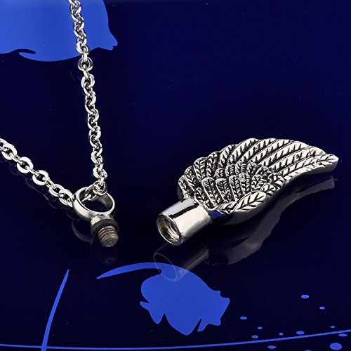 HOUSWEETY-Cremation-Jewellery-Angel-Wings-Memorial-Urn-Necklace-Ashes-Keepsake-Pendant