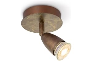 HOME SWEET HOME COLLECTION Home Sweet Home Applique murale classique LED Curl 11,5/11,5/13,5 cm Bronze Métal Intensité variable Avec ampoule LED Culot GU10 5 W 390 lm Lumière blanche chaude