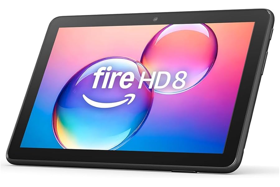Amazon Fire HD 8 tablet (newest gen), 8" HD Display, 3 GB memory, 32 GB, designed for portable entertainment, Black, (2024 release) – with ads