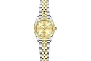 Szaikyri Orologio Donna con Calendario Classico Femminile con Ganciapia di Acciaio Inossidabile Solido Resistente All'Acqua Orologi da Compleanno per Donna