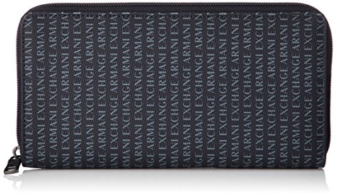 Preisvergleich Produktbild Armani Exchange Herren Logo Round Zip Geldbörse Blau (Navy) 11x3x21 cm