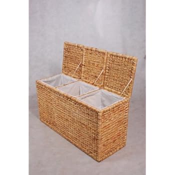 Wäschekorb Wäschetruhe 3 Fächer Wäschesortierer 110X41xH60 cm: Amazon