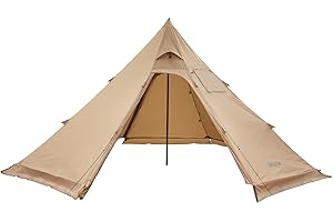 VEVOR Hot Tent, Camping Tipi Hot Tents with Stove Jack, Portable Winter Camping Tents with Snow Skirt, Easy Setup, Waterproof 4 Season Shelter Tents for Fishing Backpacking