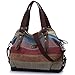 Produktbild GIRLBAGS Damen Handtaschen, Damen Handtaschen Gestreifte Canvas Tote Crossbody Umhängetaschen für Frauen