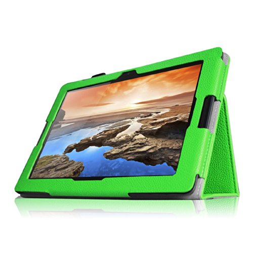 Fintie Lenovo A10-70 Folio Hülle Case Tasche Etui mit Auto Schlaf / Wach Funktion für Lenovo IdeaTab A10-70 25,7 cm (10,1 Zoll HD-IPS) Tablet – Grün - 2