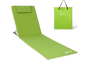 Homecall - Esterilla acolchada para playa, sin paragua, XXL (verde)